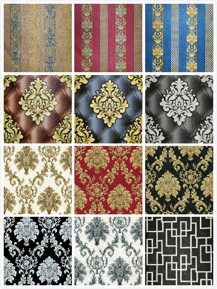 PVC Wallpaper 3D Modern Classic Wallpaper for Living Room