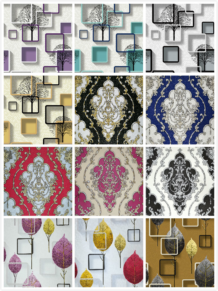 PVC Wallpaper 3D Modern Classic Wallpaper for Living Room